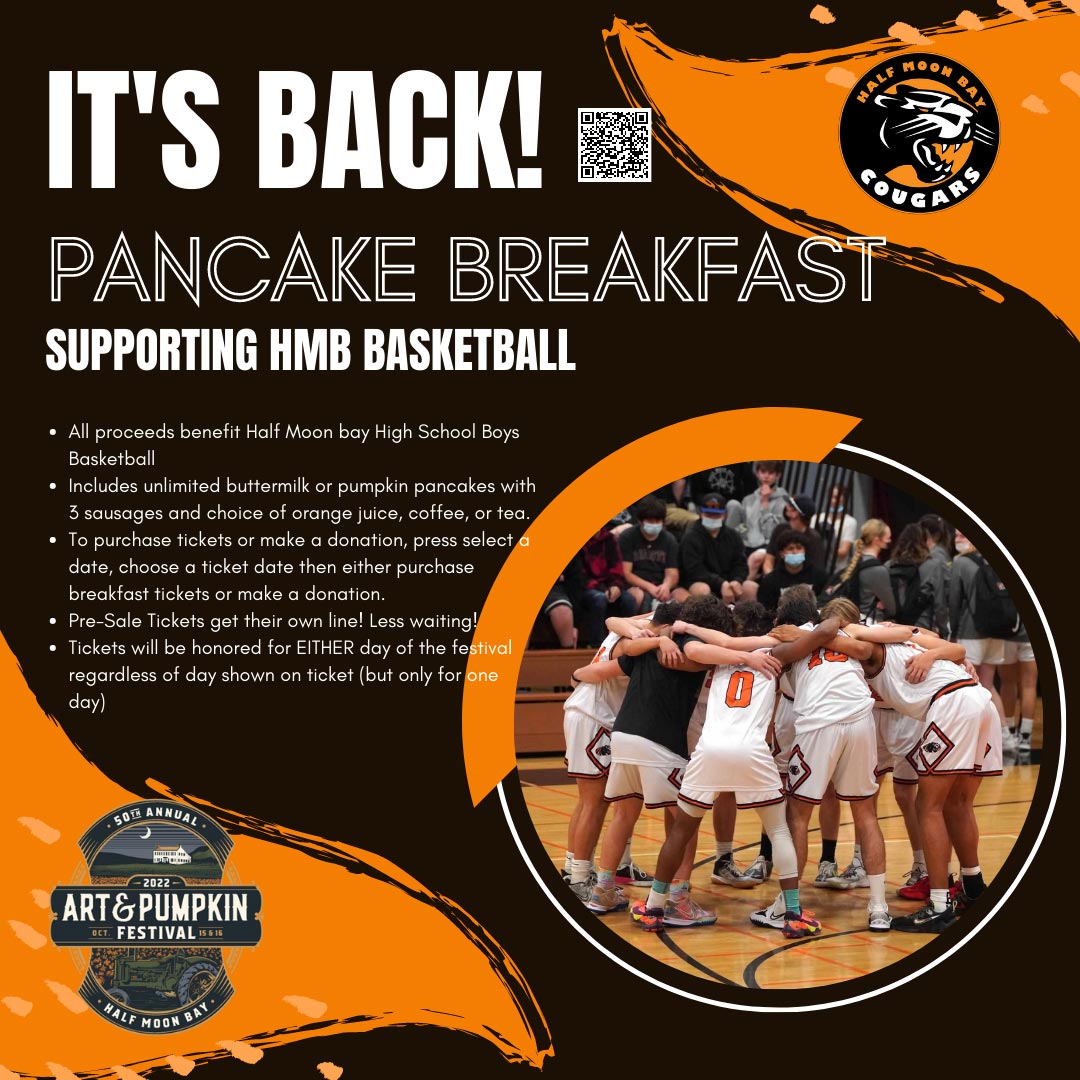 Pancake Breakfast supporting Half Moon Bay basketball
