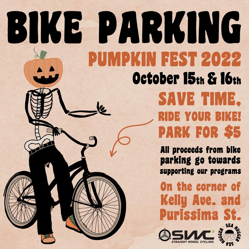 2022 pumpkin festival bike parking poster