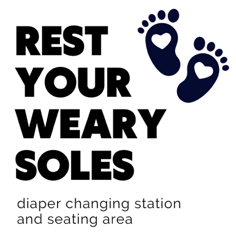 Rest Your Weary Soles diaper changing, nursing and rest area for young ones