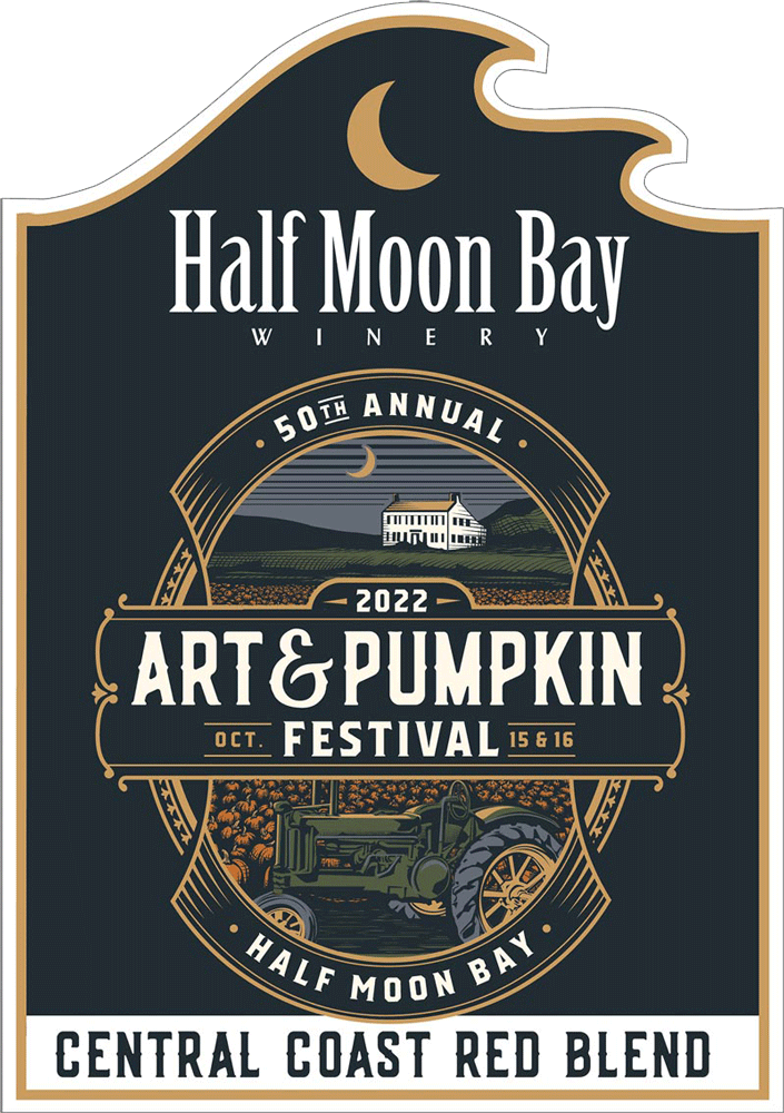 2022 Half Moon Bay Art & Pumpkin Festival Wine Label