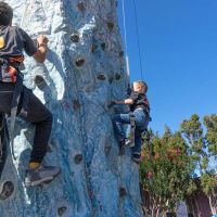 Kids rock climbing wall