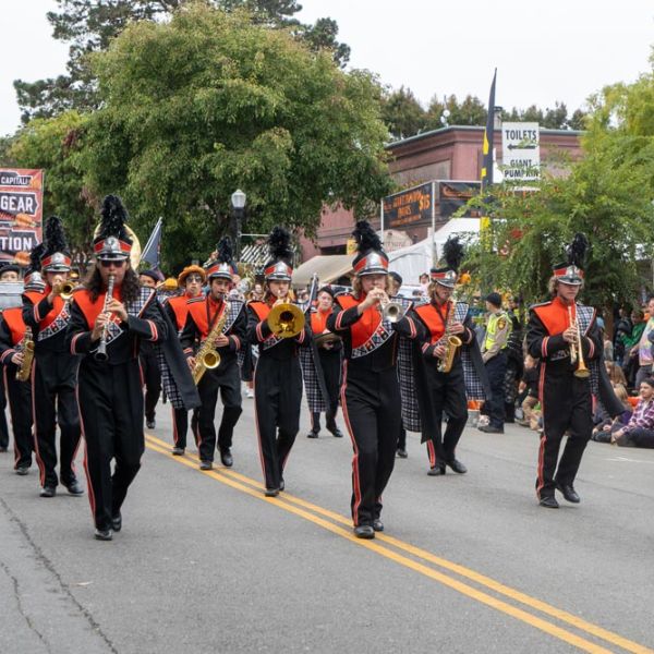 Walter Anderson and the Half Moon Bay High School Marching Band